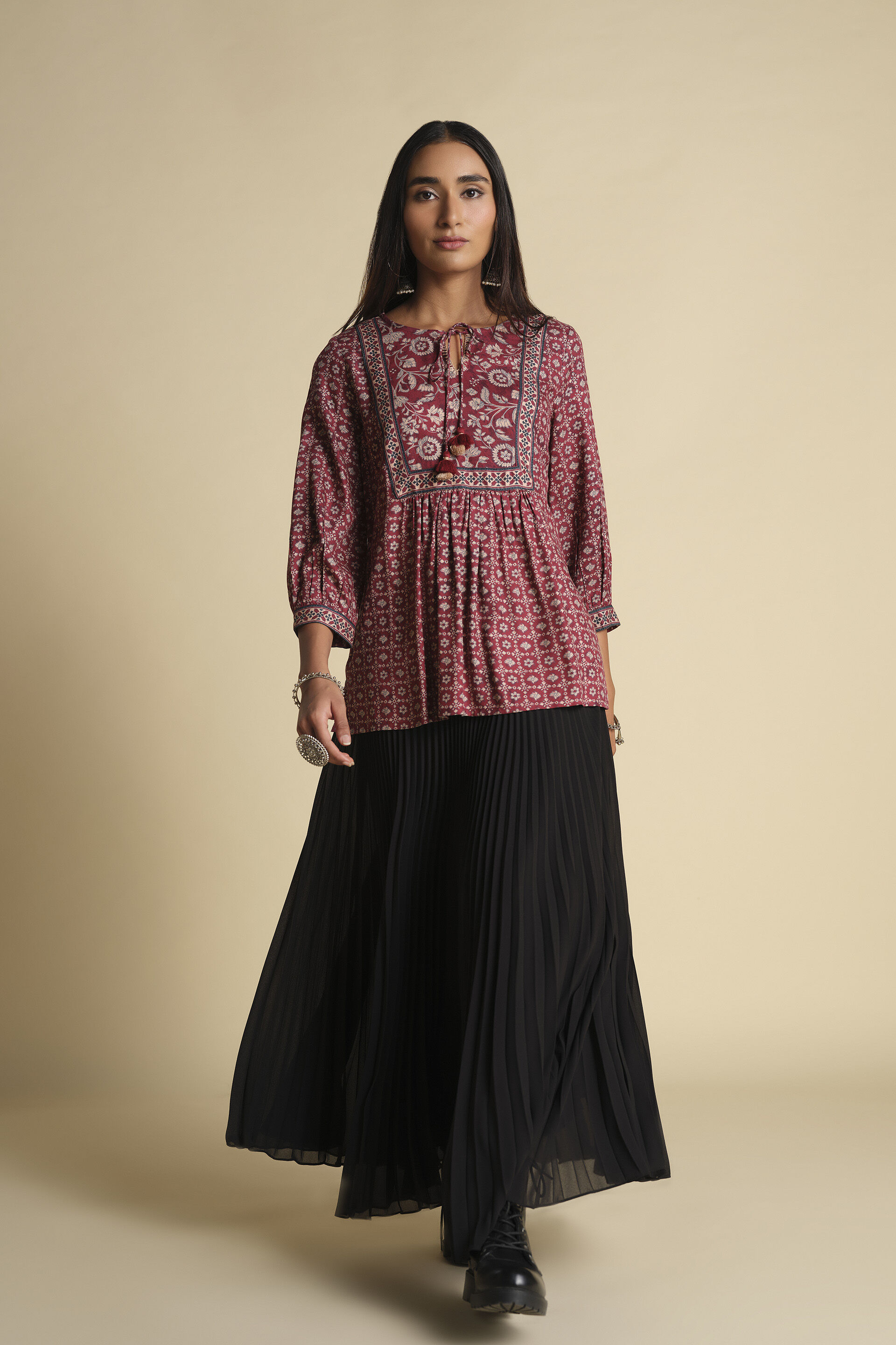 Rekhta Top, Wine, image 2